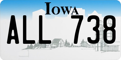 IA license plate ALL738
