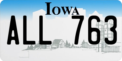 IA license plate ALL763