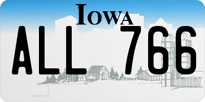 IA license plate ALL766