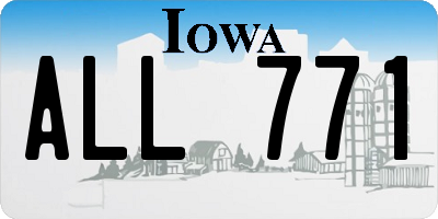 IA license plate ALL771