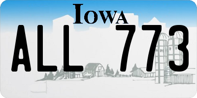 IA license plate ALL773