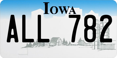 IA license plate ALL782