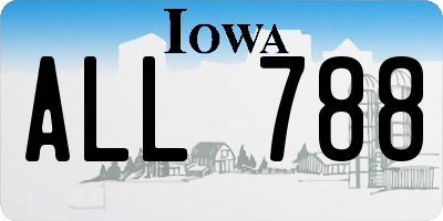 IA license plate ALL788