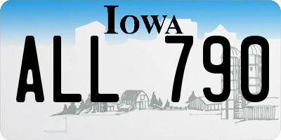 IA license plate ALL790