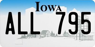IA license plate ALL795