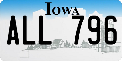 IA license plate ALL796