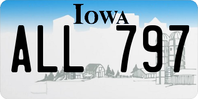 IA license plate ALL797