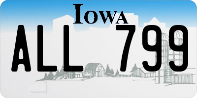IA license plate ALL799