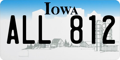 IA license plate ALL812