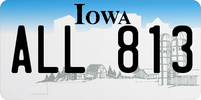 IA license plate ALL813