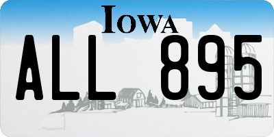 IA license plate ALL895