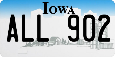 IA license plate ALL902