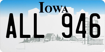 IA license plate ALL946