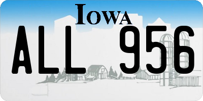 IA license plate ALL956