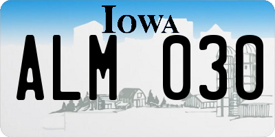 IA license plate ALM030