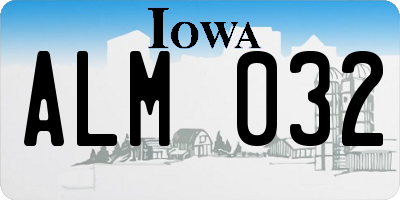 IA license plate ALM032