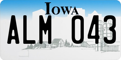 IA license plate ALM043