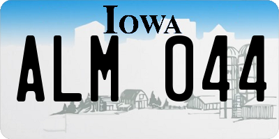 IA license plate ALM044