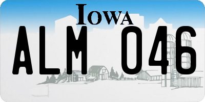 IA license plate ALM046