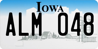 IA license plate ALM048