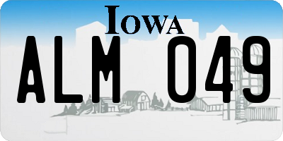 IA license plate ALM049