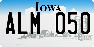 IA license plate ALM050
