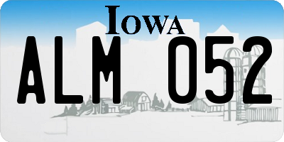 IA license plate ALM052