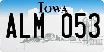 IA license plate ALM053