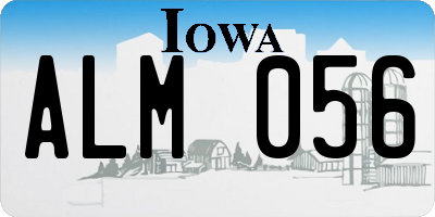 IA license plate ALM056