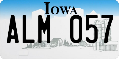 IA license plate ALM057
