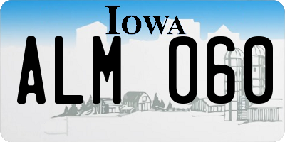 IA license plate ALM060