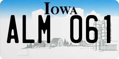 IA license plate ALM061