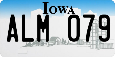 IA license plate ALM079