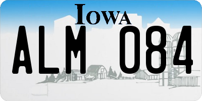 IA license plate ALM084