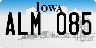 IA license plate ALM085
