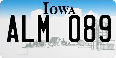 IA license plate ALM089