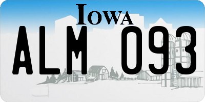 IA license plate ALM093