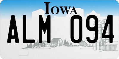 IA license plate ALM094