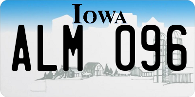 IA license plate ALM096