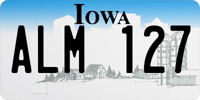 IA license plate ALM127