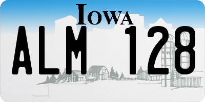 IA license plate ALM128