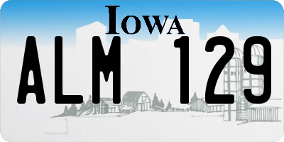IA license plate ALM129