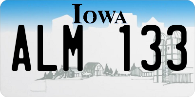 IA license plate ALM133