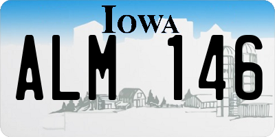 IA license plate ALM146