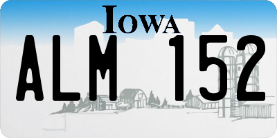 IA license plate ALM152