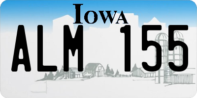 IA license plate ALM155