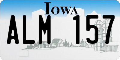 IA license plate ALM157