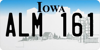 IA license plate ALM161
