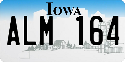 IA license plate ALM164
