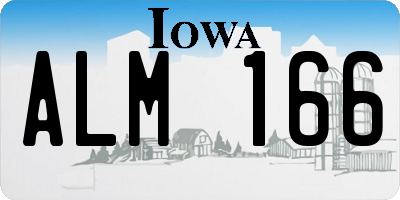 IA license plate ALM166